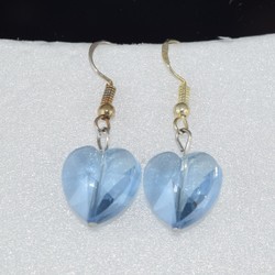 Boucles d'Oreilles en Cristal coeur b9 - Bijoux BLUE  MOON