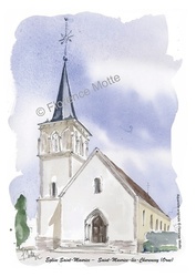 St Maurice les Charencey - Aquarelles et dessins du Patrimoine - Florence Motte