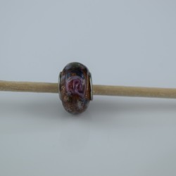 Perle compatible en verre fait main au chalumeau p14 - Bijoux BLUE  MOON