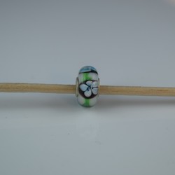 Perle compatible en verre fait main au chalumeau p102 - Bijoux BLUE  MOON