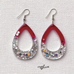 Boucles d'oreilles rouge cerise - R0018 - L'Atelier d'Aurore