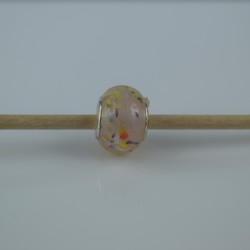 Perle compatible en verre fait main au chalumeau p10 - Bijoux BLUE  MOON