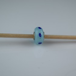 Perle compatible en verre fait main au chalumeau p104 - Bijoux BLUE  MOON