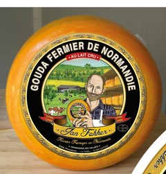 GOUDA NATURE tendre au lait cru 1kg - Jan FOKKER Fermier Fromager en Normandie - EARL PRINCETOWN