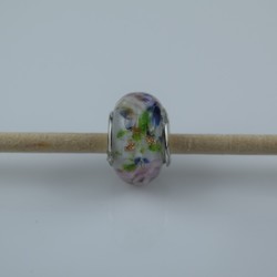 Perle compatible en verre fait main au chalumeau p5 - Bijoux BLUE  MOON