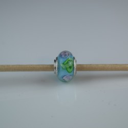 Perle compatible en verre fait main au chalumeau p103 - Bijoux BLUE  MOON