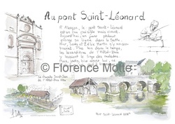 Pont St Lonard Alenon - Aquarelles et dessins du Patrimoine - Florence Motte