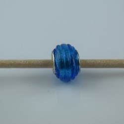Perle compatible en verre fait main au chalumeau p29 - Bijoux BLUE  MOON