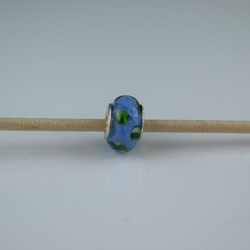 Perle compatible en verre fait main au chalumeau p97 - Bijoux BLUE  MOON