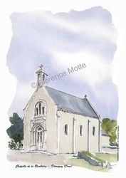 Damigny, chapelle de la Rimblire - Aquarelles et dessins du Patrimoine - Florence Motte