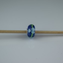 Perle compatible en verre fait main au chalumeau p94 - Bijoux BLUE  MOON