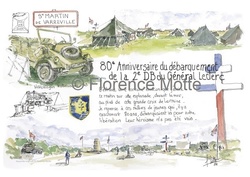 St Martin de Varreville - Aquarelles et dessins du Patrimoine - Florence Motte