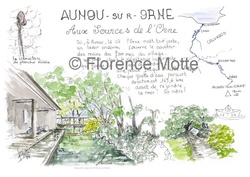 Lavoir d'Aunou - Aquarelles et dessins du Patrimoine - Florence Motte