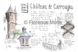 chteau de Carrouges - Aquarelles et dessins du Patrimoine - Florence Motte