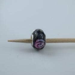Perle compatible en verre fait main au chalumeau p47 - Bijoux BLUE  MOON
