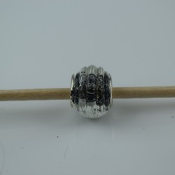 Perle compatible en verre fait main au chalumeau p49 - Bijoux BLUE  MOON