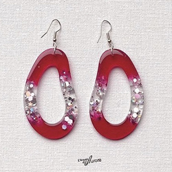 Boucles d'oreilles rouge cerise - R0019 - L'Atelier d'Aurore