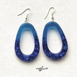 Boucles d'oreilles bleu azur - R0025 - L'Atelier d'Aurore
