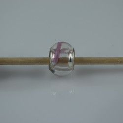 Perle compatible en verre fait main au chalumeau p8 - Bijoux BLUE  MOON