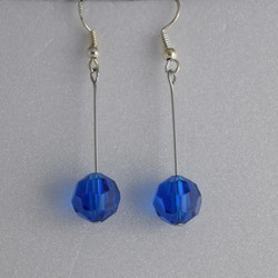 Boucles d'Oreilles en Cristal bleu 5 - Bijoux BLUE  MOON