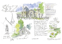 Abbaye de Ses - Aquarelles et dessins du Patrimoine - Florence Motte