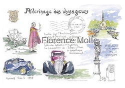 Plerinage des voyageurs  St Christophe le Jajolet - Aquarelles et dessins du Patrimoine - Florence Motte