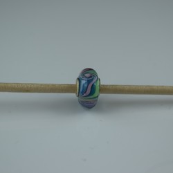Perle compatible en verre fait main au chalumeau p98 - Bijoux BLUE  MOON