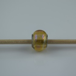 Perle compatible en verre fait main au chalumeau p7 - Bijoux BLUE  MOON