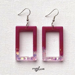 Boucles d'oreilles rose fuchsia - R0020 - L'Atelier d'Aurore