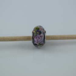 Perle compatible en verre fait main au chalumeau p15 - Bijoux BLUE  MOON