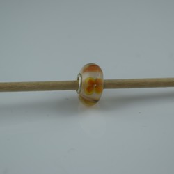 Perle compatible en verre fait main au chalumeau p122 - Bijoux BLUE  MOON