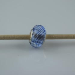Perle compatible en verre fait main au chalumeau 22 - Bijoux BLUE  MOON