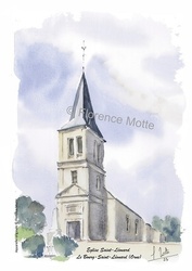 Le Bourg St Lonard - Aquarelles et dessins du Patrimoine - Florence Motte
