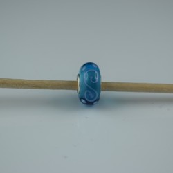 Perle compatible en verre fait main au chalumeau p108 - Bijoux BLUE  MOON