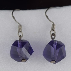 Boucles d'Oreilles en Cristal violet m1 - Bijoux BLUE  MOON