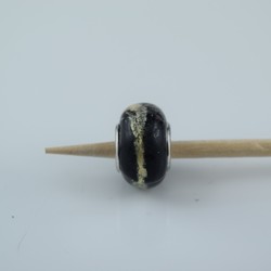 Perle compatible en verre fait main au chalumeau p46 - Bijoux BLUE  MOON