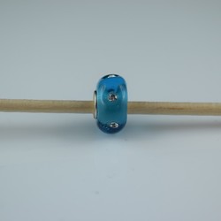 Perle compatible en verre fait main au chalumeau p106 - Bijoux BLUE  MOON