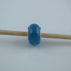 Perle compatible en verre fait main au chalumeau p25 - Bijoux BLUE  MOON
