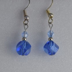 Boucles d'Oreilles en Cristal bleu 6 - Bijoux BLUE  MOON