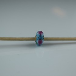 Perle compatible en verre fait main au chalumeau p111 - Bijoux BLUE  MOON