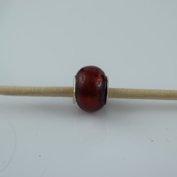 Perle compatible en verre fait main au chalumeau p56 - Bijoux BLUE  MOON