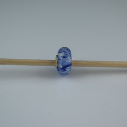 Perle compatible en verre fait main au chalumeau p95 - Bijoux BLUE  MOON