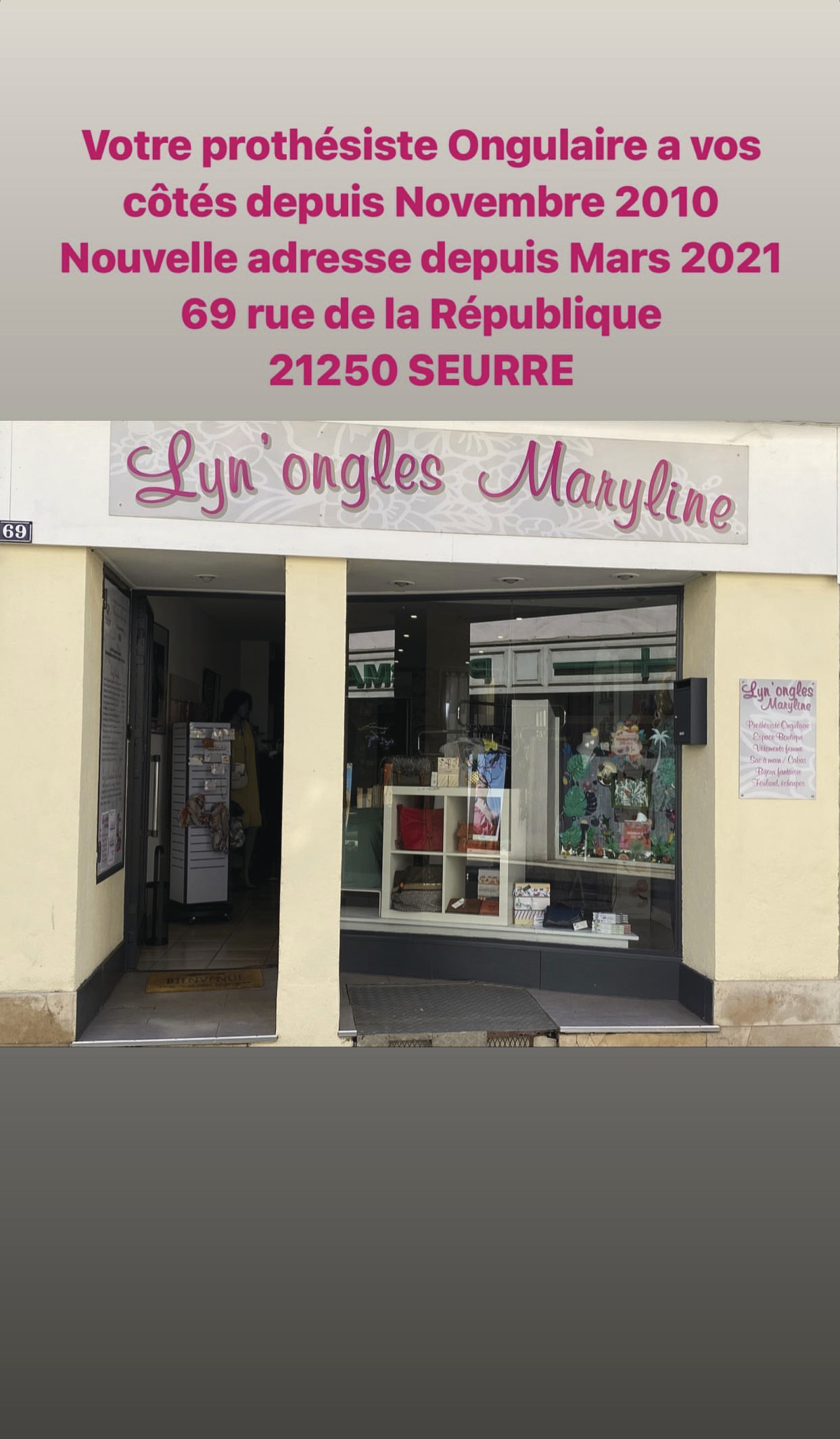 Boutique LYN'ONGLES MARYLINE - Seurre