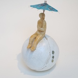 La femme  l'ombrelle - Aude SOUCHIER Galerie d'Artiste