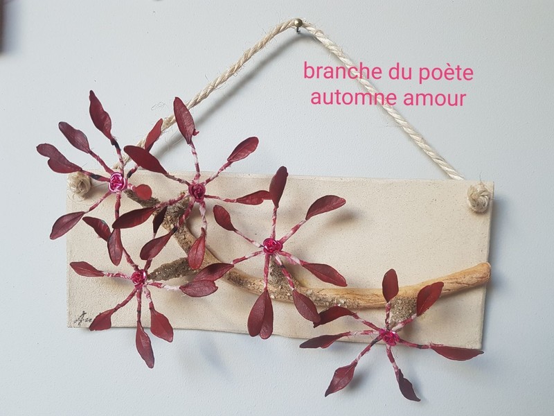 Aude Souchier branche du poete automne amour, sculpture tableau poesie nature unique et originale - Voir en grand