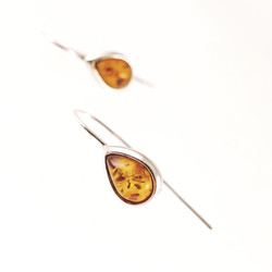 Boucles d'oreilles ambre et argent Helena - Artipol - ZAMEA