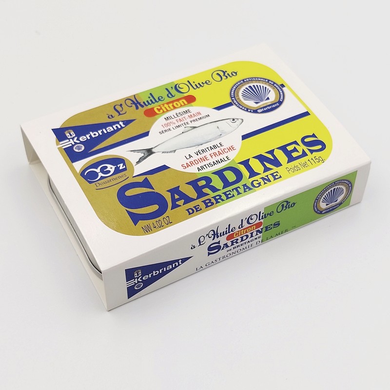 Boîte de sardines à l'ancienne - Sardines au naturel à l'huile d'olive