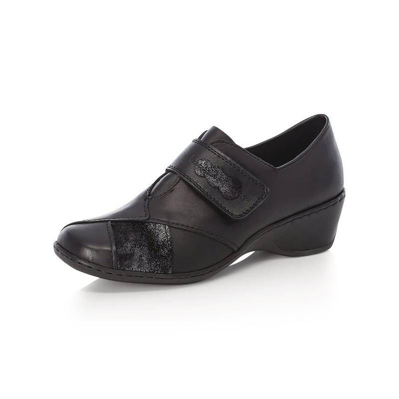 RIEKER 47152 Noir - Chaussures Basses VELCRO - CHAUSSURES ISABELLE - Voir en grand