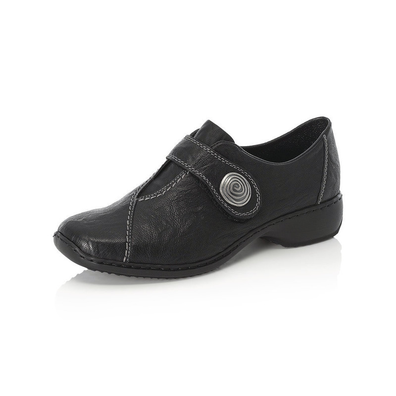 RIEKER L3870 Noir - Chaussures Basses VELCRO - CHAUSSURES ISABELLE - Voir en grand