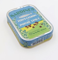 Sardines  l'huile d'olive vierge Thym citron Poivre timut - HO CHAMPS DE RE